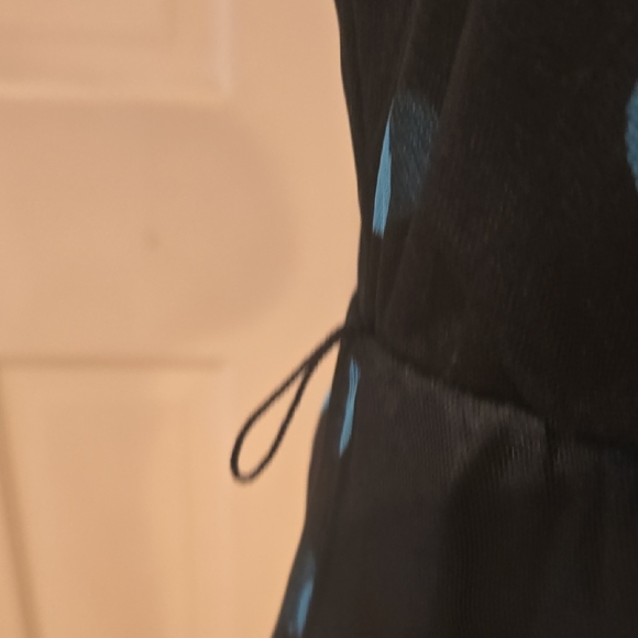 Onyx Nite Black and Blue Polka Dot Dress - Picture 7 of 7